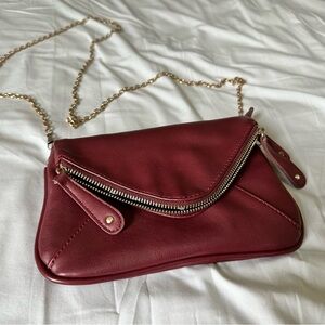 STREET Level | Adorable Burgundy Purse With Separate Zipper Compartments